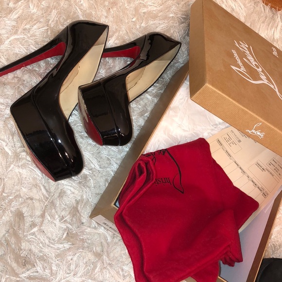 Christian Louboutin Shoes - Christian Louboutin Bianca 140 Black Patent Calf